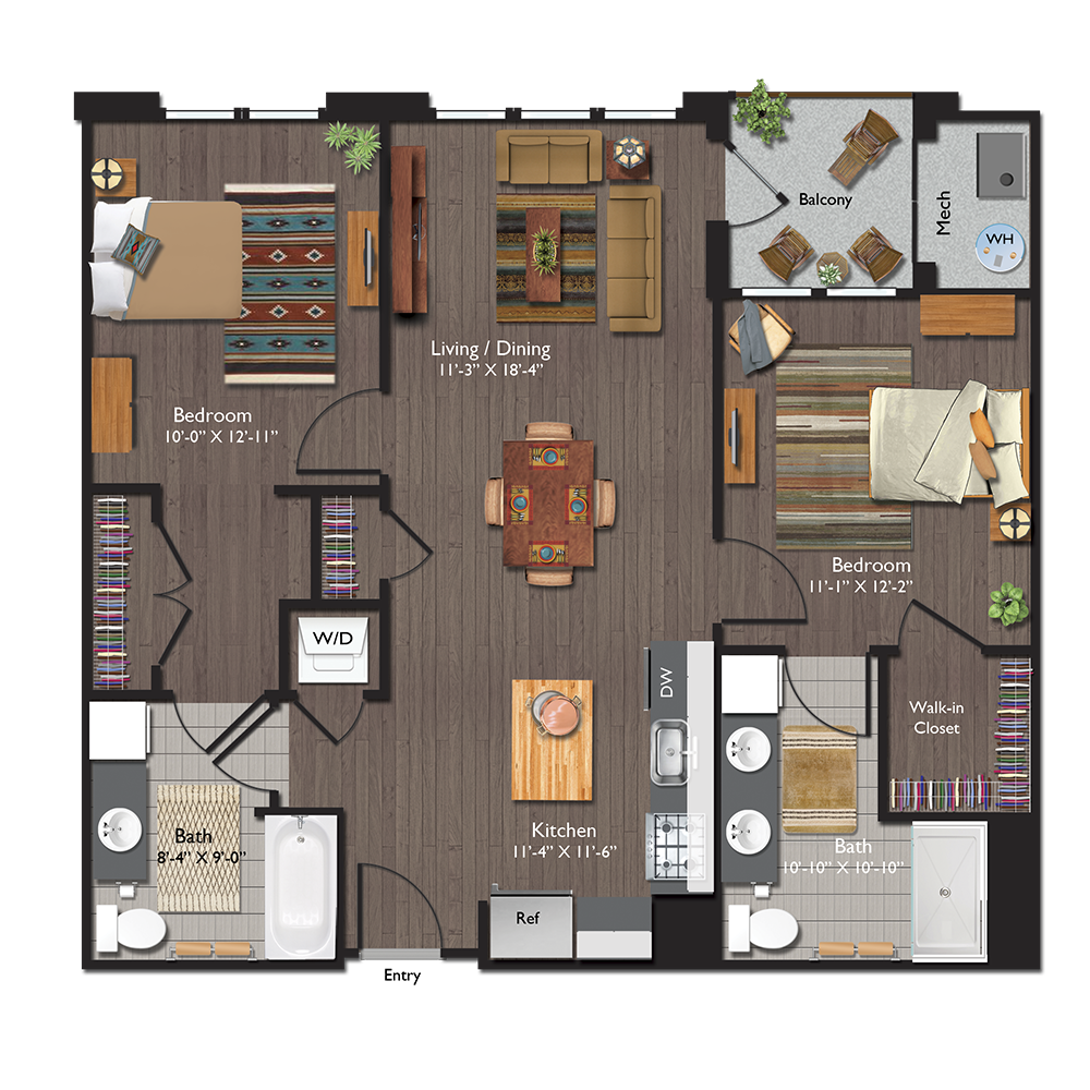 C1  Floor Plan at Valley and Bloom, Montclair